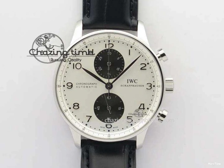 MIROTIME 0115 Portuguese IW371415 ZF 1:1 Best Edition RG Black dial On Brown Leather Strap A Modern 7286